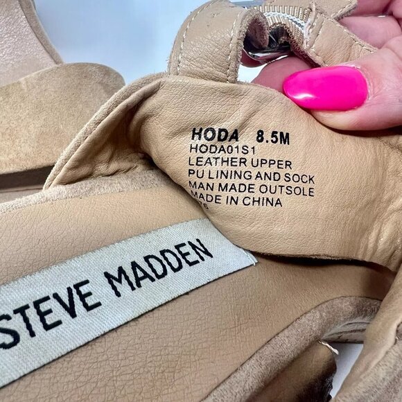 Steve Madden Hoda Woman's Brown Platform Wedge Slingback Sandal Size 8.5 M - Picture 9 of 9